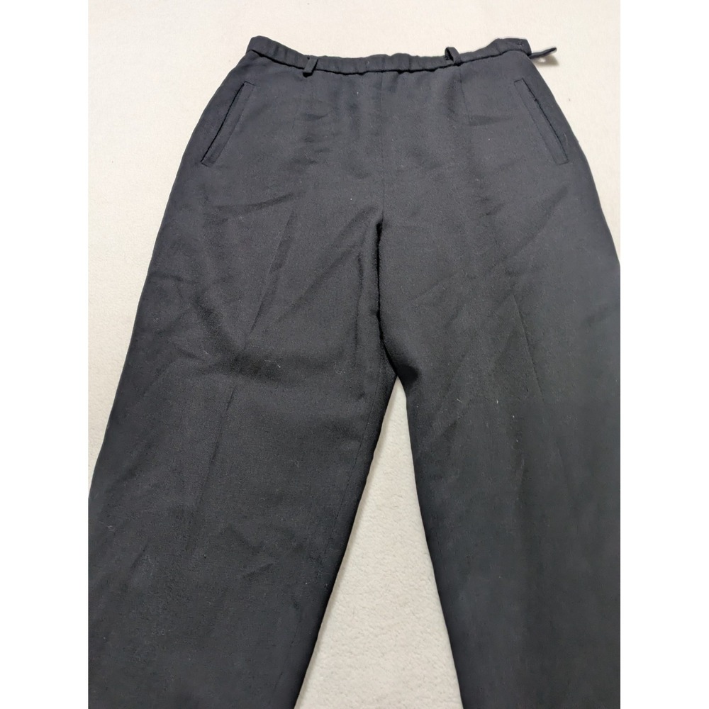 Pendleton 100% Virgin Wool Dress Pants Womens Petite 12 Black USA Made Trousers - Picture 8 of 13